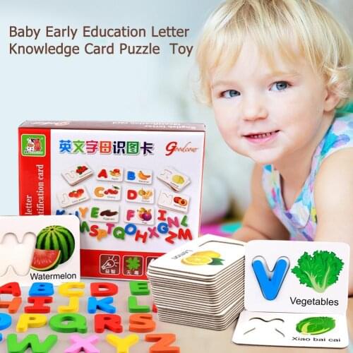 Baby Early Education English Letter Map Cards Knowledge Card Puzzle Alphabet Toy английский язык aprendizaje de idiomas