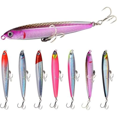 Long Casting Lure Shad Crankbait Fishing Treble Hook Pencil Lure Artificial Lures Sea Fishing Type Artificial Bait