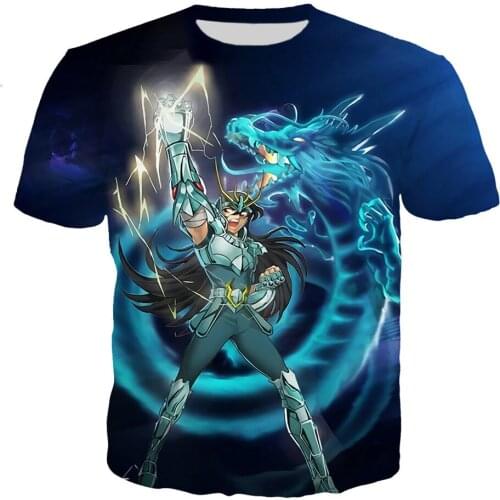 Saint Seiya Men Women Anime Fashion Cool 3D Print T-Shirts Boy Girl Cartoon Fans Clothes Tshirt Teen Casual Tees Party Gift Top