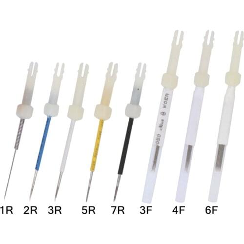 50pcs 1R/3R/5R/7R/3F/4F/6F needles For Permanent Makeup dragon permanent makeup machine Double Plug Tattoo Needles