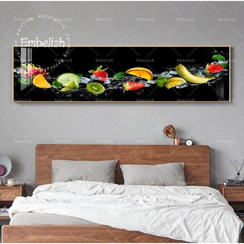 Fruits With Water Splashing Wall Art Pictures For Dinning Room Kitchen Posters HD Print Canvas Paintings Restaurant Wall Poster