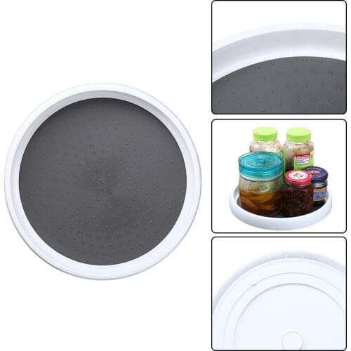 Lazy Susan Turntable 360 Rotation Kitchen Pantry Tray Jars Shelf Holder Organizer for Kitchen Seasoning 25cm