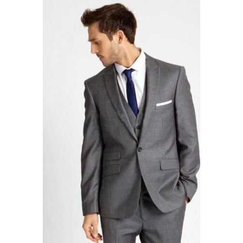 Best Selling Groom Suit Wedding Suits For Men Gray Mens Suits Wedding Groom Tuxedo,Business/Formal Cheap Groom Tuxedos