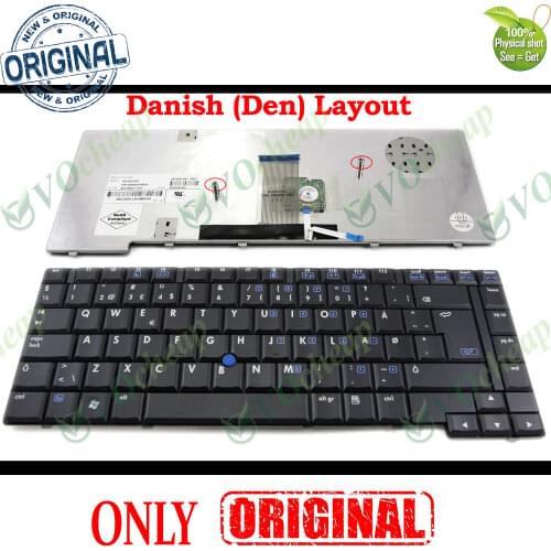 New Laptop keyboard for HP Compaq 8510 8510p 8510w Black Danish DEN Version barbar tastatur 451020-081 MP-06806DK6930 452229-081