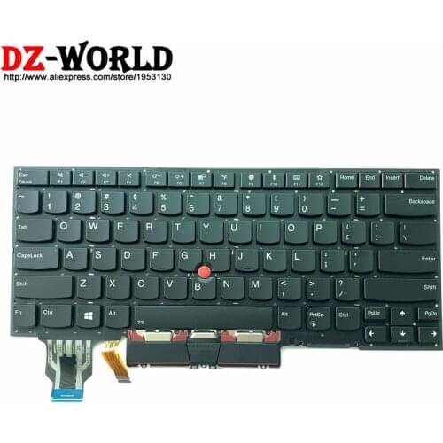 New Original US English Backlit Keyboard For Lenovo Thinkpad X1 Carbon 7th Gen Laptop Backlight Teclado SN20R55563
