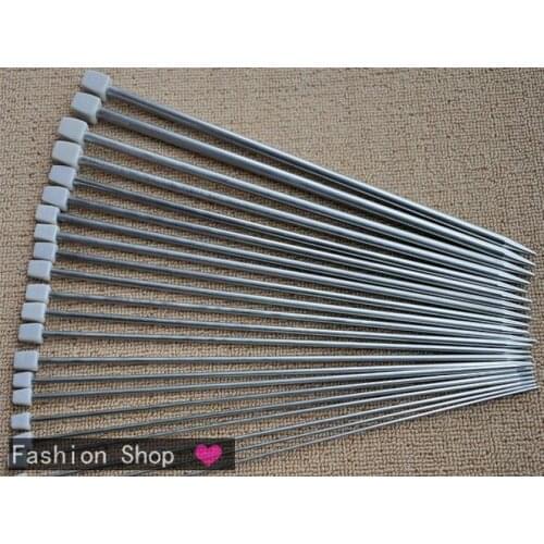 Wholesale 2pc/set 22pc/set 10set/lot Single Point Straight Needle Aluminum Knitting Needlework Knitted handicrafts NEEDLE-760192