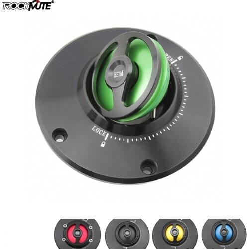 Push to Lock Keyless Fuel Tank Cap For Kawasaki ZX-6R ZX-10R ABS ZX-14 ZZR1400 Motorcycle Gas Fuel Petrol Cover