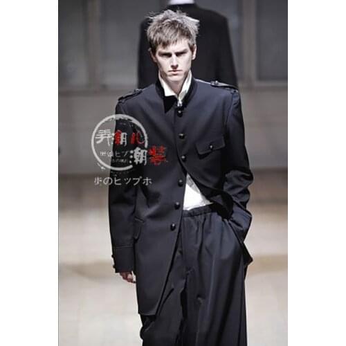 S-6XL!!Mens jacket of casual style vintage clothes show style stand collar Chinese style