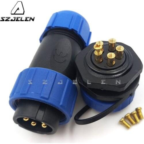 SP2110/SY2112, No need to weld (connect by the metal screw) waterproof Connector 5pin plug and socket , outdoor link wire connec