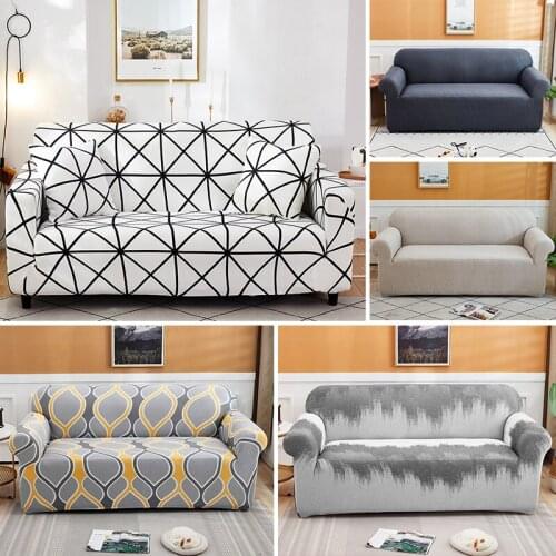 Strech Sofa Covers for Living Room Spandex Sectional Stretch Slipcovers L Shape Elastic Corner Couch Cover 1/2/3/4 Seater