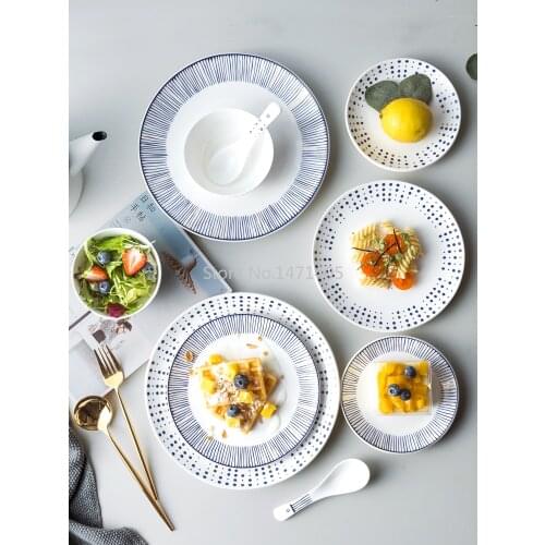 Steak Plate Western Food Pasta Home Creative Ceramic Japanese-style Flat Plate Shallow 6-inch 10-inch Pasta Plate