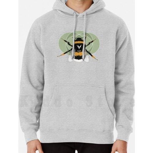 Bombus hoodies long sleeve Bee Honeybee Honey Bumble Geometric Moon Lunar Witchy Pagan Witch Wicca Occult