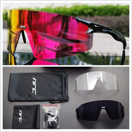 NRC Cycling Glasses Men Women UV400 Sports Cycling Sunglasses Adjustable Nose Pad Mtb Road Bike Glasses Running Rriding Eyewear