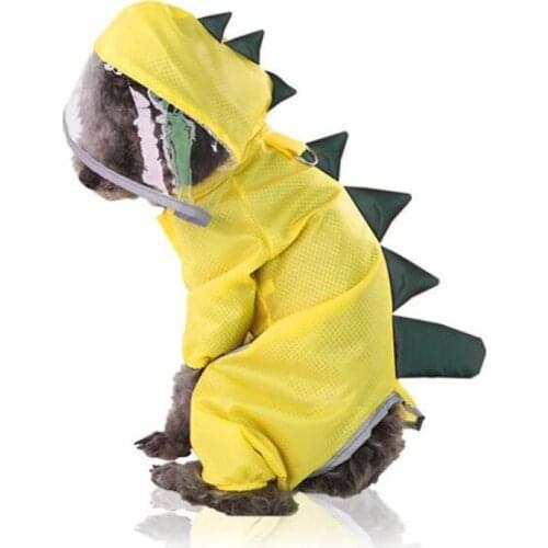 Waterproof Pet Dog Clothes For Dogs Raincoat Dinosaur Jumpsuits Pug French Bulldog Raincoats For Dogs Jumpsuits Pet Rainwear
