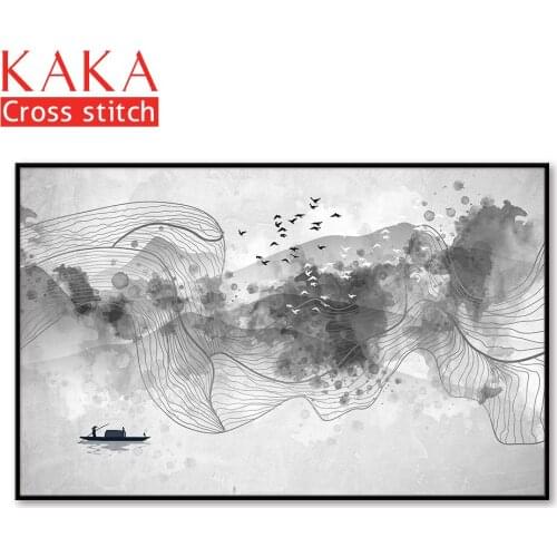 Cross stitch kits,Embroidery needlework sets with printed pattern,11CT-canvas for Home Decor Painting,Landscape Full NCKS107