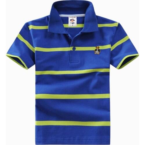 High quality 3-12 year old boy polo shirt short sleeve shirt lapel warm cotton childrens T shirt a variety of colors optional