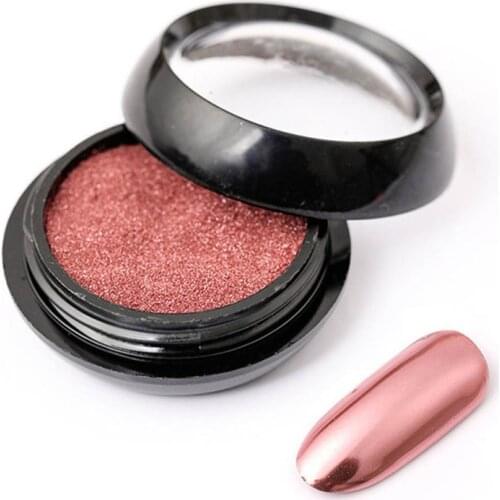 Mirror Nail Art Glitter Powder Rose Gold Sliver Dust UV Gel nail pollen Chrome Pigment Decoration Metallic Holographic Sequins