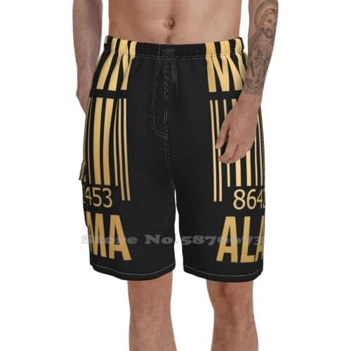 Made In In Gold Summer Mens Casual Shorts Gym Training State Flag Map Travel Pride Usa Men Women Kids Ideas Birthday Christmas