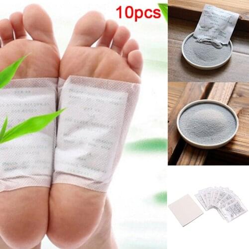 10pcs/lot Detox Foot Patches Pads Body Toxins Feet Slimming Cleansing HerbalAdhesive Improve Sleep Slimming Foot Sticker