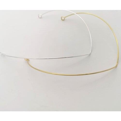 10pcs/lot High Quality Metal Brass Collar Women Classic Choker Heart Shape Necklace Collar Diy Handmade Jewelry Accessories