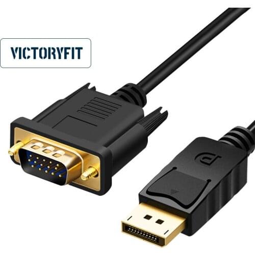 1.8m 1080P HD Male to Male DP Displayport to VGA DP Display port to DVI Cable for HDTV Projector Monitor Computer Accessories