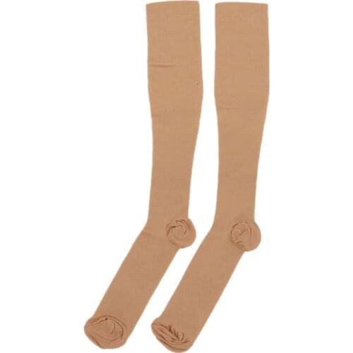 Casual Thigh-High Compression Stockings Varicose Vein Stocking Travel Leg Relief Pain Support 29-31CM