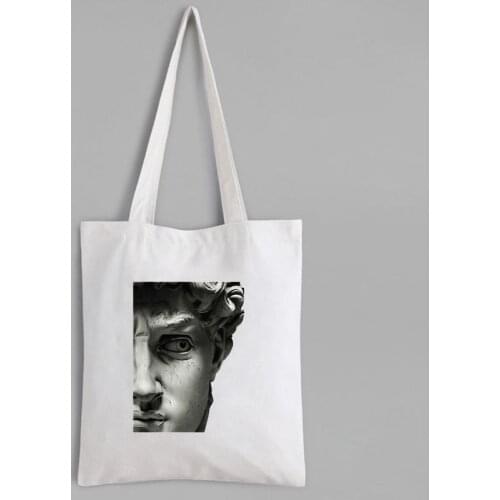 David Art Tote Bags Cartoon Fashion Reuseable Shopping Bags Girls Love Custom Bags with Logo Shopping Bag