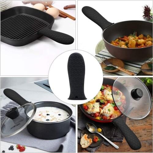 Kitchen Gloves Heat Resistant Silicone Hot Handle Holder Sets Pan Handle Cover Grip D50