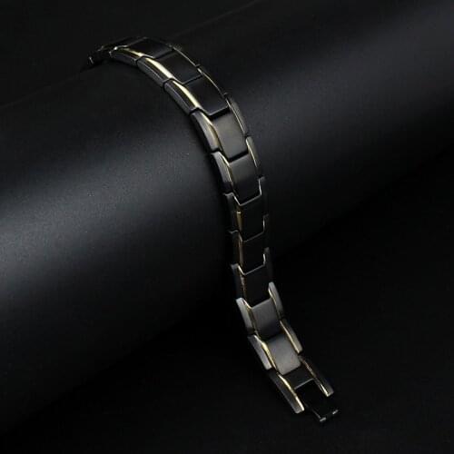 Therapeutic Energy Healing Bracelet Titanium Steel Magnetic Therapy Bangle Bracelets AC889