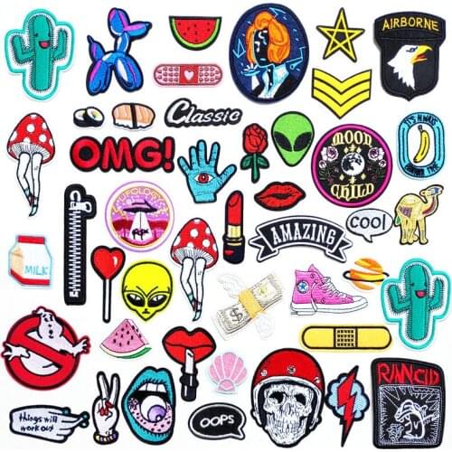 Zipped Sushi Lightning DIY Iron On Patches Cloth Mend Decorate Sew On Patch Clothes Apparel Sewing Decoration Applique Badges