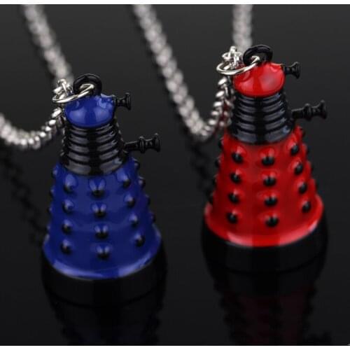 Doctor DW Necklace Mysterious Dr Dalek Alien Robot Metal Pendant For Men Fashion Car Chaveiro Trinkets Gifts
