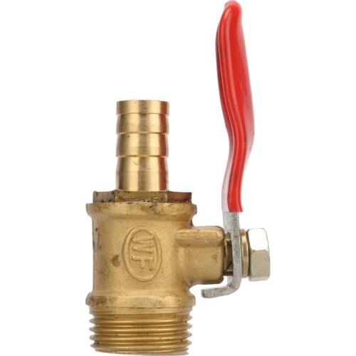 Garden irrigation 3/8" Male Thread to Barbed 8mm Pipe Port Copper Valve Water resistance cut-off valve Water tank accessories