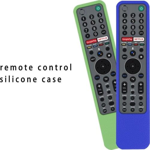 Silicone Protective Case Washable Cover Solid Color Skin Sleeve for Sony TV Remote Control RMF-TX600C TX600P
