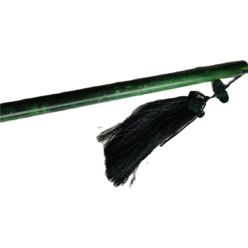 Chinese Natural Jade Flute Instrument Sweet With Accessories Tassels