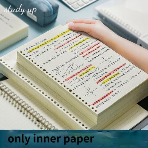 60 Sheets Loose Leaf Notebook Refill Spiral Binder 26 Holes Diary Planner A4 A5 B5 Grid Cornell Line Inner Core Paper Stationery