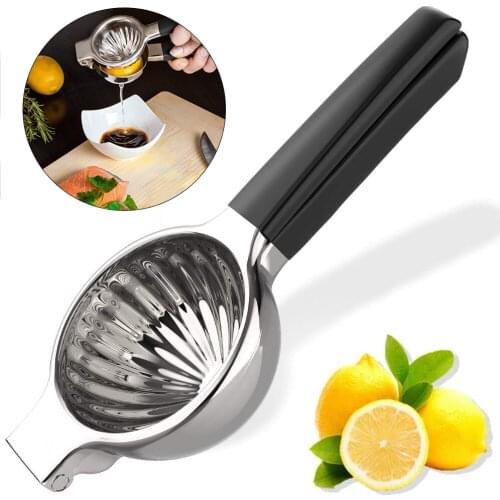Jumbo Lemon Squeezer 304 Stainless Steel Maunal Juicer Citrus Press with 3.54 Inch Super Large Bowl for Juicing Oranges, Lemons