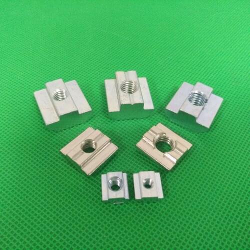 T Sliding Nut Block Square Nuts Zinc Coated Plate Aluminum For EU Standard 2020 Aluminum Profile Slot