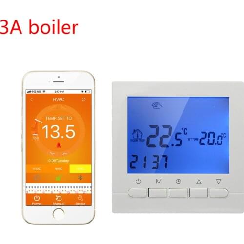 3A Thermostat boiler gas wifi smart thermostat wall heating controlled by smart phone APP regulator weekly programmer 220V