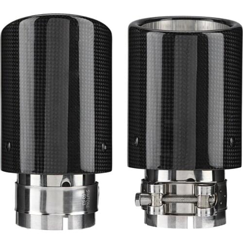 Stainless Steel Car Modified Single Outlet Exhaust Pipe Muffler Tip Tail Throat Universal For Car With 60mm Diameter Pipe