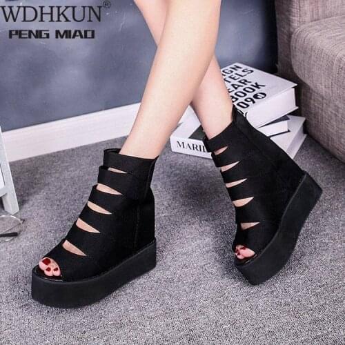 WDHKUN Women's Wedge Ankle Boots