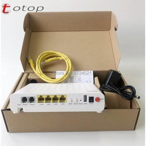 ZTE F460 5.0 EPON ONU ONT 4FE+ 2TEL+ USB+ Wifi FTTH optic fiber network terminal, English firmware