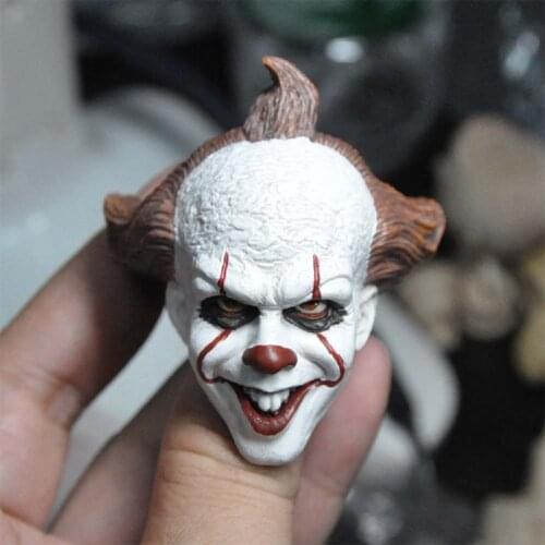 1/6 Scale It pennywise Head Sculpt clown joker head carving Model for 12'' Action Figure Body Doll Accessories