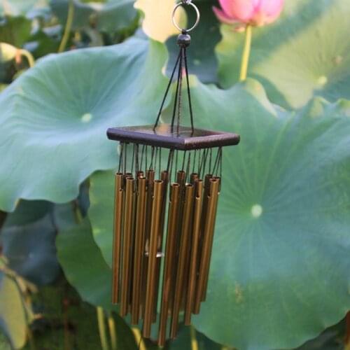 16 Tubes Copper Bells Wind Chimes for Garden Yard Outdoor Tubes Bells Copper Wind Chimes