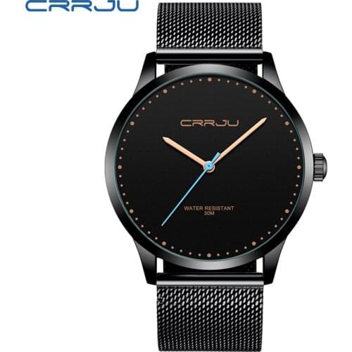 2020 Luxury Brand CRRJU Mens Quartz Watches Men Business Male Clock Gentleman Casual Fashion Wrist Watch Relogio Masculino