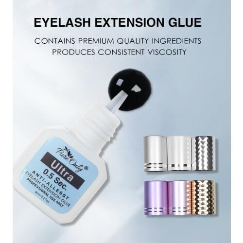 8ml Professional Grafting Eyelashes Glue 0.5 Sec Quick Drying Eyelash Extension Glue Private Label Waterproof Strong Adhesive