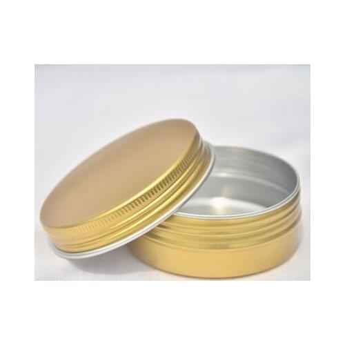 60g Aluminium Box Empty Screw Round Tin Cans Gold Makeup Case Cosmetic Storage Container Pots Jar Cream Cosmetic Box