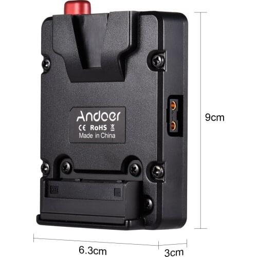 Andoer Mini Nano V-lock Mount Battery Power Supply Plate Battery Buckle with U-style Hanger for Mini V-mount Battery