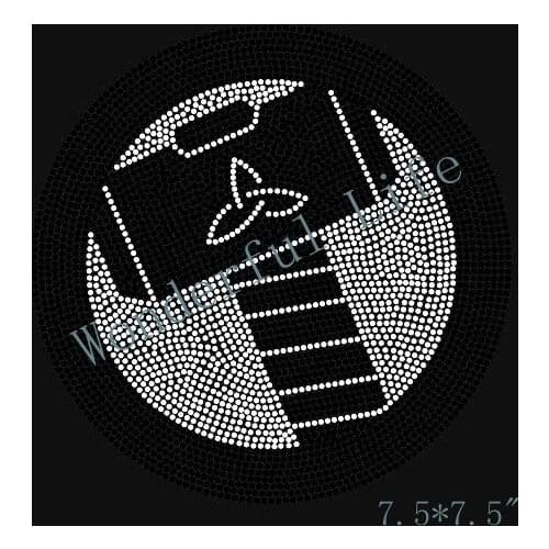 Free Shipping Thor Inpired Fan Art Super Hero Logo Rhinestone Iron On Transfer Hot Fix Bling