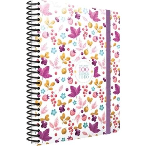 Notepad Spiral Hard Cover Notebook 100 Sheets A4 Plaids 19x26 cm Patterned Gift Notebook Day Organizer Stationery school