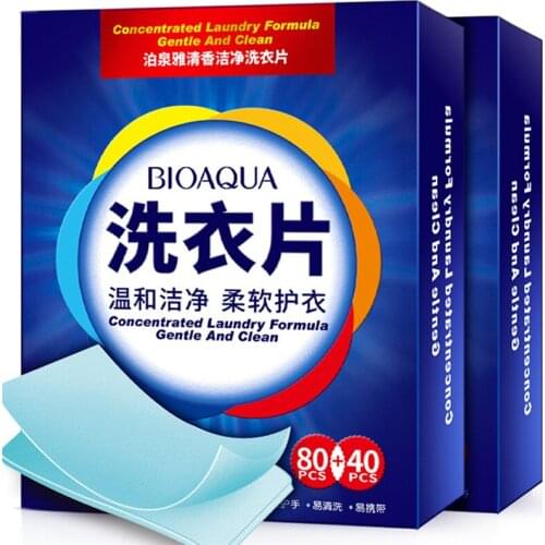 120PCS New Formula Laundry Detergent Nano Super Concentrated Washing Soap Gentle Washing Powder Sheets Laundry Cleanin